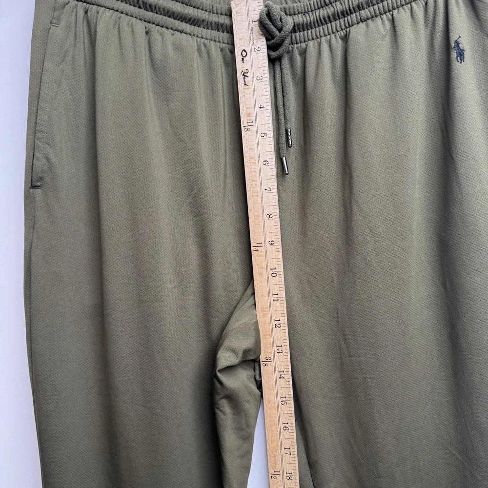 Polo Ralph Lauren Mesh Jogger Pants‎ Large Men's Olive Adjustable Waist Pockets